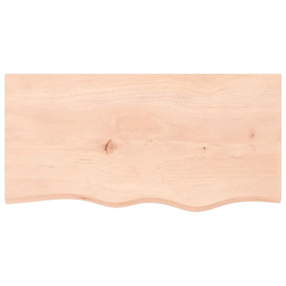 Tischplatte 80x40x(2-6) cm Massivholz Eiche Unbehandelt