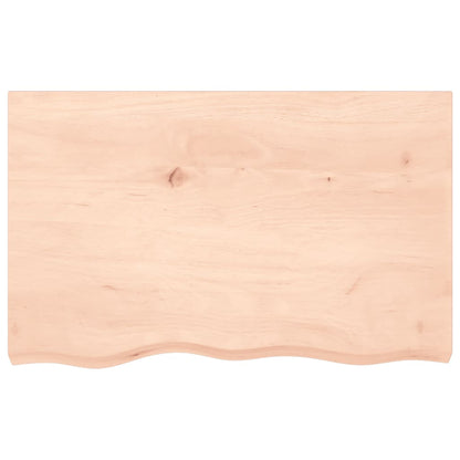 Tischplatte 80x50x(2-4) cm Massivholz Eiche Unbehandelt