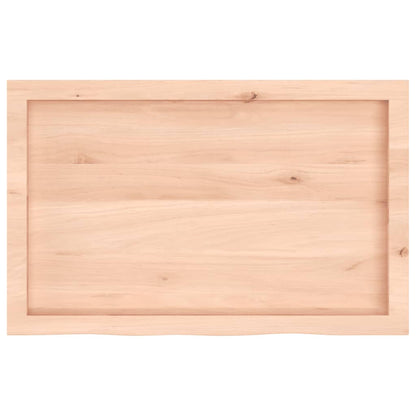 Tischplatte 80x50x(2-4) cm Massivholz Eiche Unbehandelt