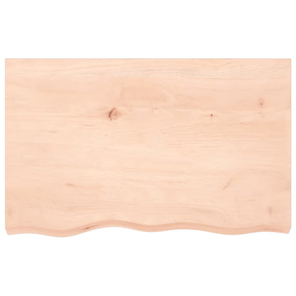 Tischplatte 80x50x(2-6) cm Massivholz Eiche Unbehandelt