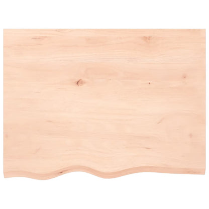 Tischplatte 80x60x(2-6) cm Massivholz Eiche Unbehandelt