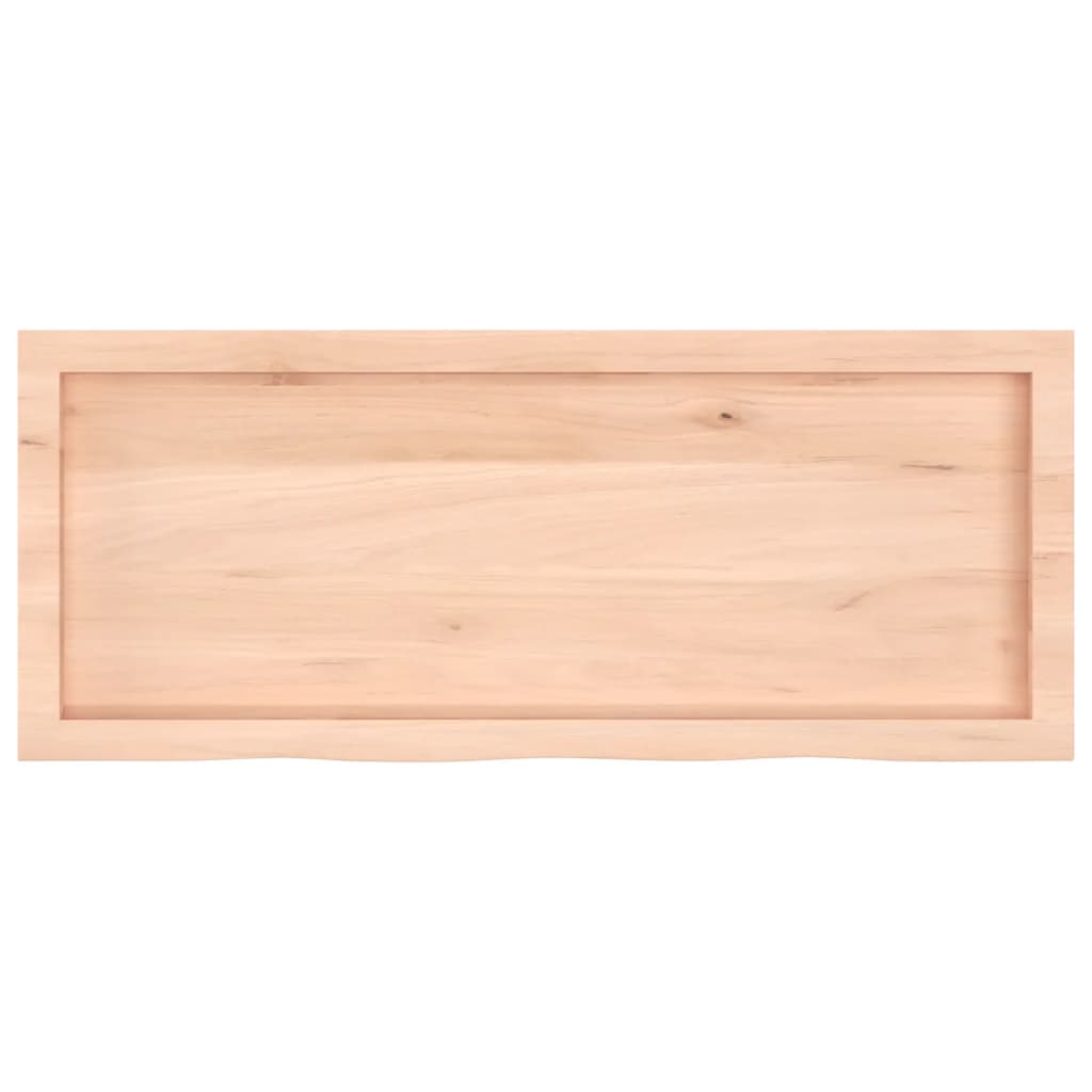 Tischplatte 100x40x(2-4) cm Massivholz Eiche Unbehandelt