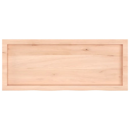 Tischplatte 100x40x(2-4) cm Massivholz Eiche Unbehandelt
