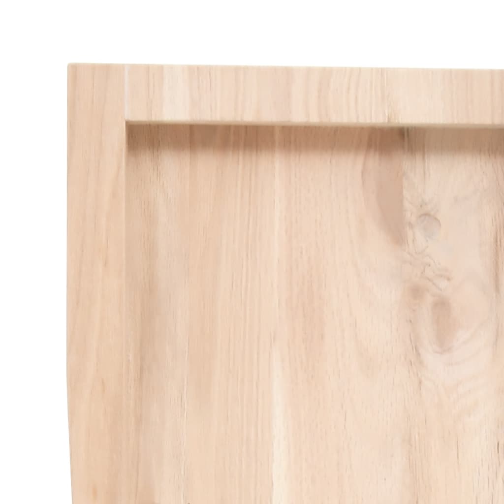 Tischplatte 100x40x(2-4) cm Massivholz Eiche Unbehandelt