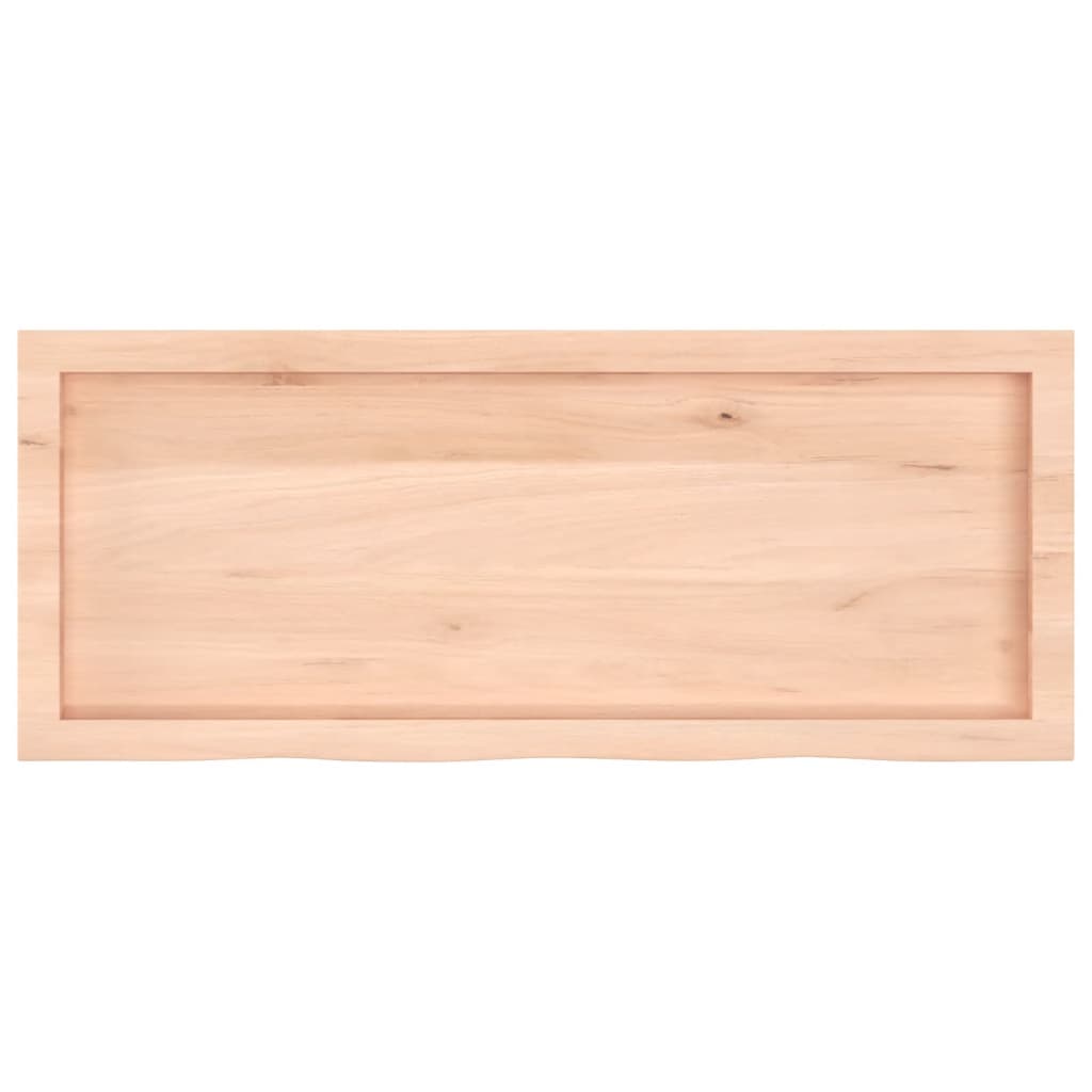 Tischplatte 100x40x(2-6) cm Massivholz Eiche Unbehandelt