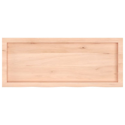 Tischplatte 100x40x(2-6) cm Massivholz Eiche Unbehandelt