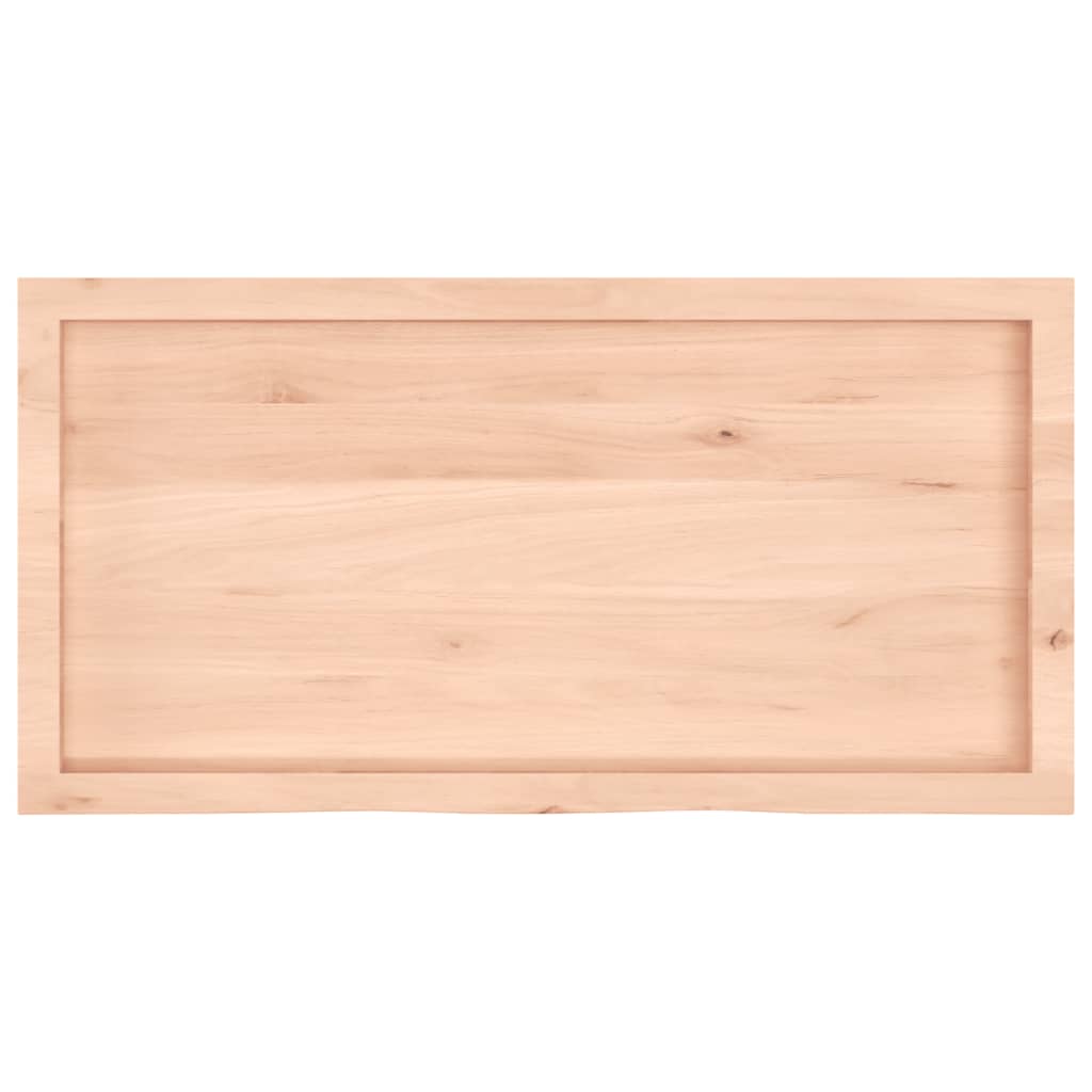 Tischplatte 100x50x(2-4) cm Massivholz Eiche Unbehandelt