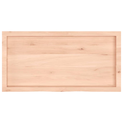 Tischplatte 100x50x(2-4) cm Massivholz Eiche Unbehandelt