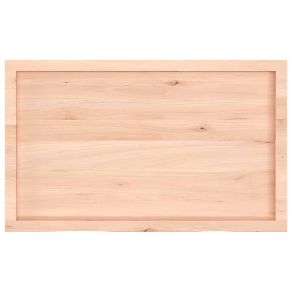 Tischplatte 100x60x(2-4) cm Massivholz Eiche Unbehandelt