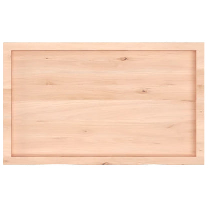 Tischplatte 100x60x(2-6) cm Massivholz Eiche Unbehandelt