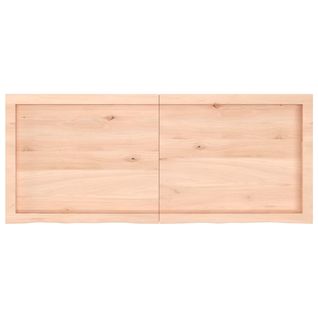 Tischplatte 120x50x(2-6) cm Massivholz Eiche Unbehandelt