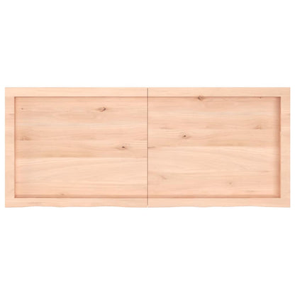 Tischplatte 120x50x(2-6) cm Massivholz Eiche Unbehandelt