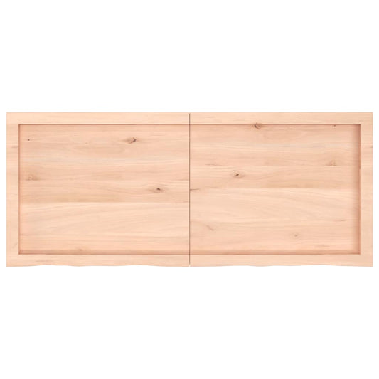 Tischplatte 120x50x(2-6) cm Massivholz Eiche Unbehandelt