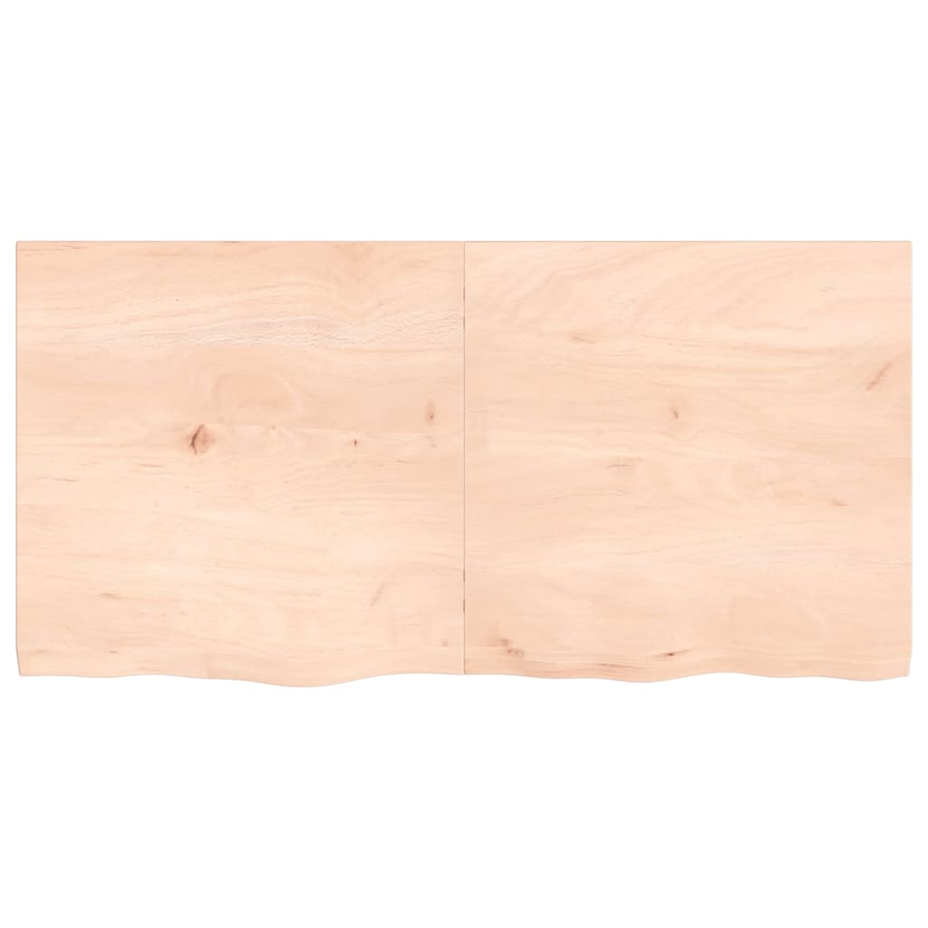 Tischplatte 120x60x(2-4) cm Massivholz Eiche Unbehandelt