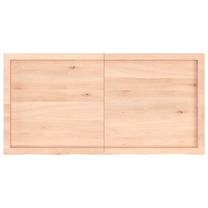 Tischplatte 120x60x(2-6) cm Massivholz Eiche Unbehandelt