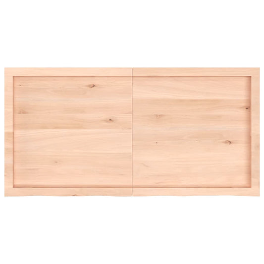 Tischplatte 120x60x(2-6) cm Massivholz Eiche Unbehandelt