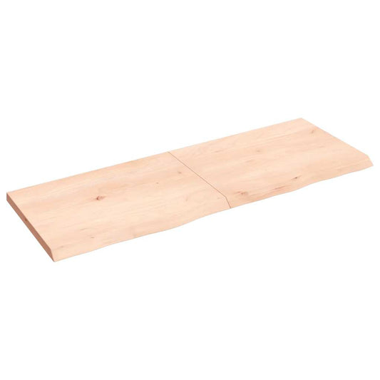 Tischplatte 140x50x(2-4) cm Massivholz Eiche Unbehandelt