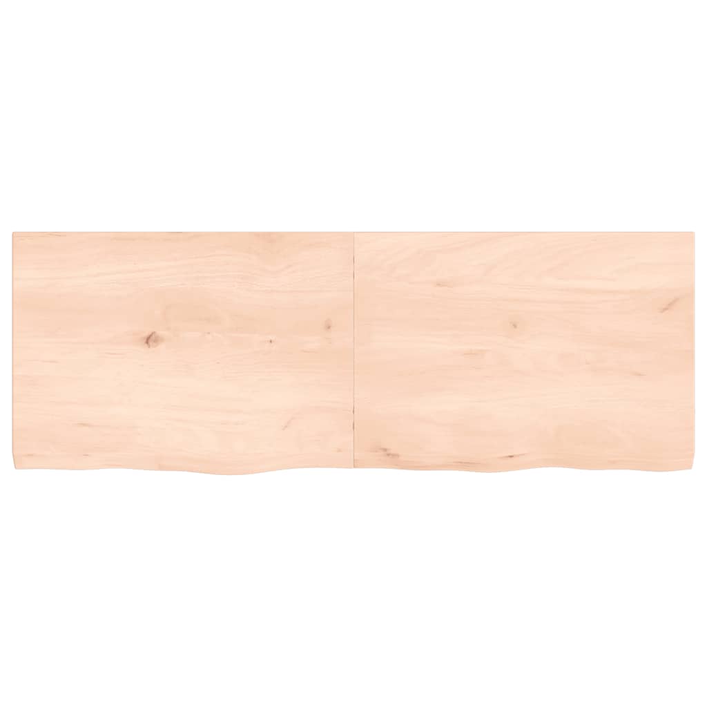 Tischplatte 140x50x(2-4) cm Massivholz Eiche Unbehandelt