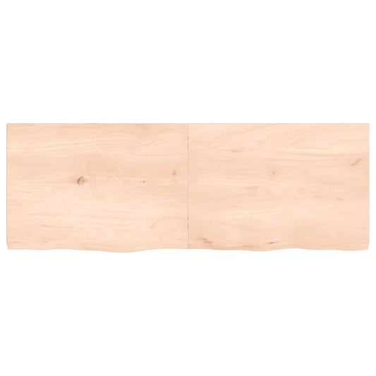 Tischplatte 140x50x(2-4) cm Massivholz Eiche Unbehandelt