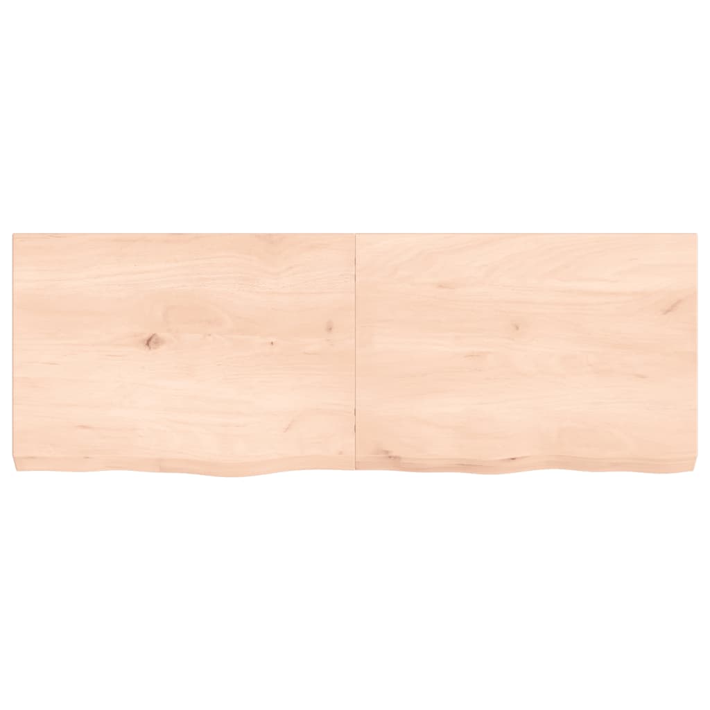 Tischplatte 140x50x(2-6) cm Massivholz Eiche Unbehandelt