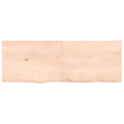 Tischplatte 140x50x(2-6) cm Massivholz Eiche Unbehandelt