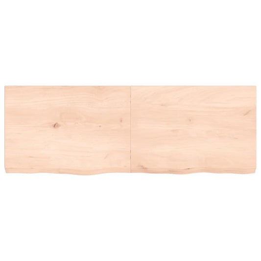 Tischplatte 140x50x(2-6) cm Massivholz Eiche Unbehandelt