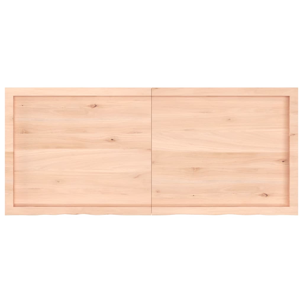Tischplatte 140x60x(2-4) cm Massivholz Eiche Unbehandelt