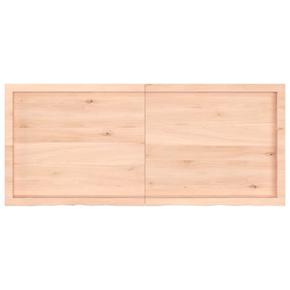 Tischplatte 140x60x(2-4) cm Massivholz Eiche Unbehandelt