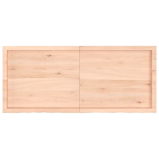 Tischplatte 140x60x(2-4) cm Massivholz Eiche Unbehandelt