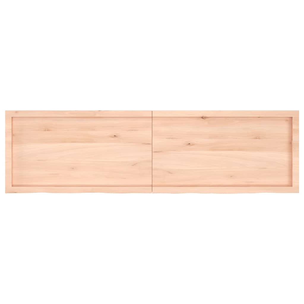 Tischplatte 180x50x(2-6) cm Massivholz Eiche Unbehandelt