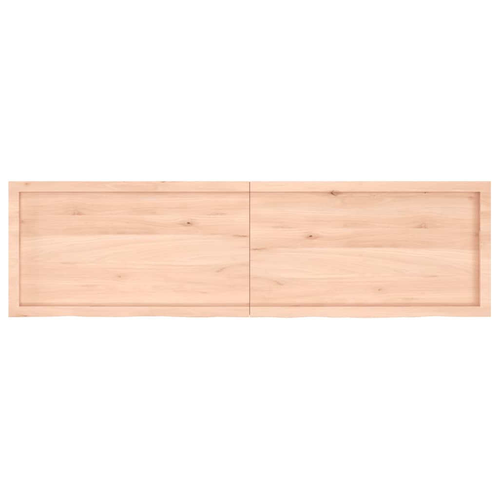 Tischplatte 180x50x(2-6) cm Massivholz Eiche Unbehandelt
