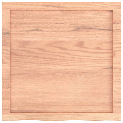 Tischplatte Hellbraun 60x60x(2-4) cm Massivholz Eiche Behandelt
