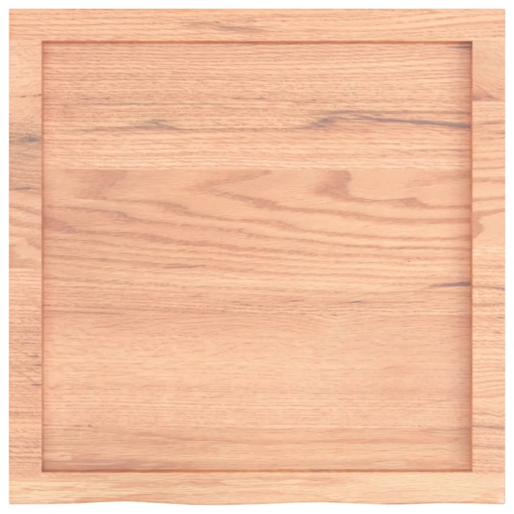 Tischplatte Hellbraun 60x60x(2-6) cm Massivholz Eiche Behandelt