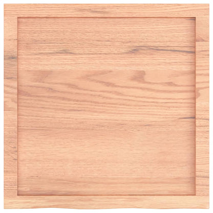 Tischplatte Hellbraun 60x60x(2-6) cm Massivholz Eiche Behandelt