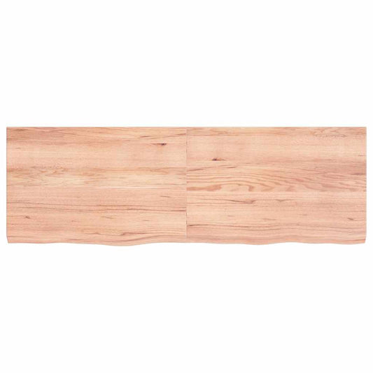 Tischplatte Hellbraun 120x40x(2-4)cm Massivholz Eiche Behandelt
