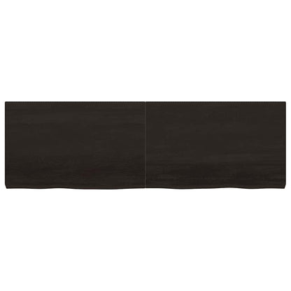 Tischplatte Dunkelbraun 160x50x(2-6)cm Massivholz Eiche