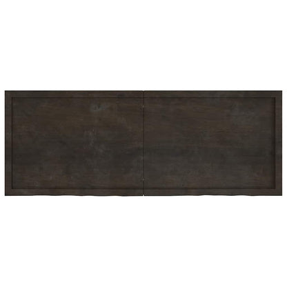 Tischplatte Dunkelbraun 160x60x(2-4)cm Massivholz Eiche