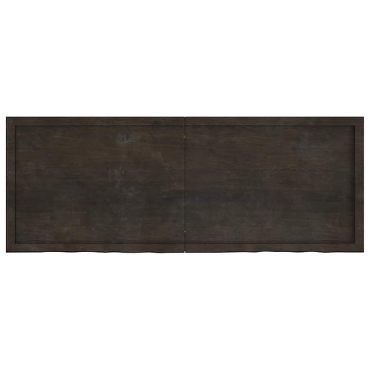Tischplatte Dunkelbraun 160x60x(2-6)cm Massivholz Eiche