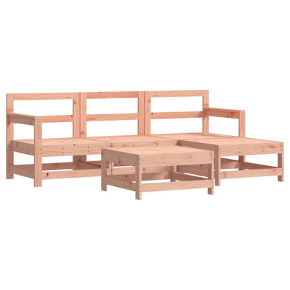 5-tlg. Garten-Lounge-Set mit Kissen Massivholz Douglasie