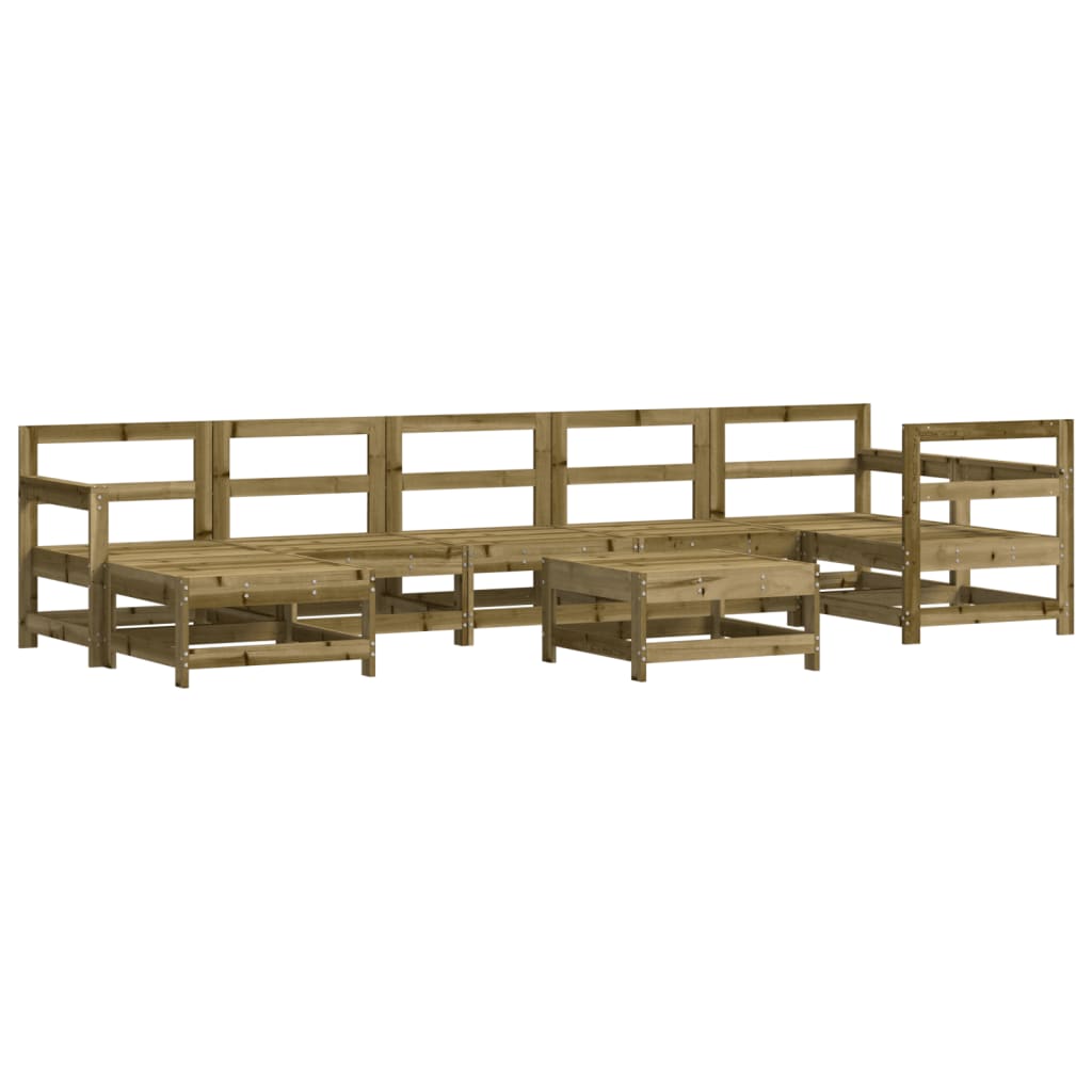 8-tlg. Garten-Lounge-Set mit Kissen Imprägniertes Kiefernholz