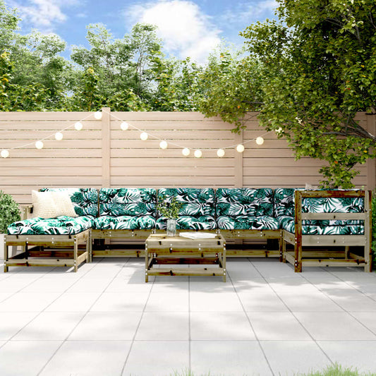 8-tlg. Garten-Lounge-Set mit Kissen Imprägniertes Kiefernholz