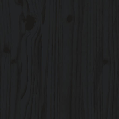 2-tlg. Garten-Lounge-Set mit Kissen Schwarz Massivholz