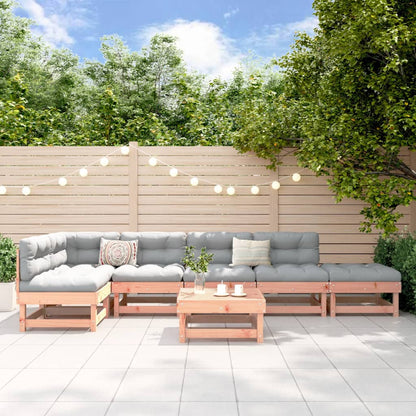 7-tlg. Garten-Lounge-Set Massivholz Douglasie