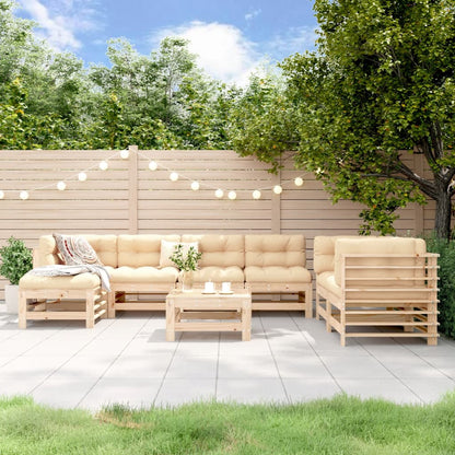 8-tlg. Garten-Lounge-Set Massivholz Kiefer