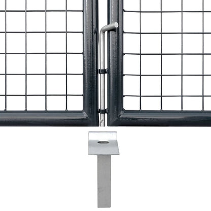 Mesh-Gartentor Anthrazit 400x175 cm Verzinkter Stahl