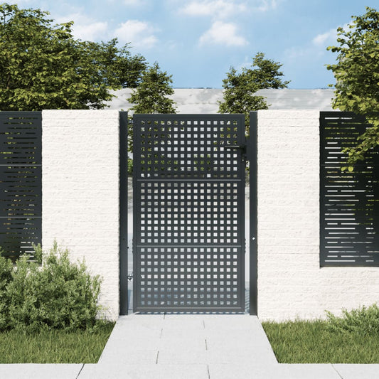 Gartentor Anthrazit 105x125 cm Stahl