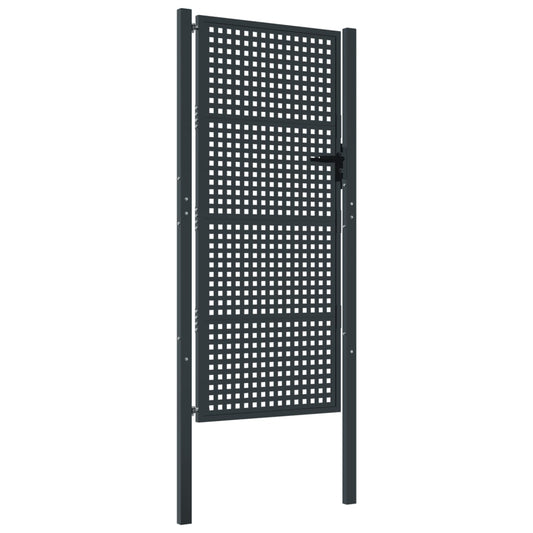 Gartentor Anthrazit 105x200 cm Stahl
