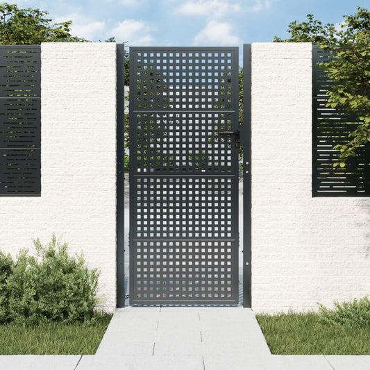 Gartentor Anthrazit 105x200 cm Stahl