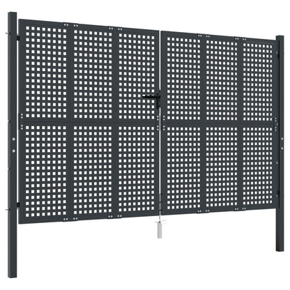 Gartentor Anthrazit 300x175 cm Stahl