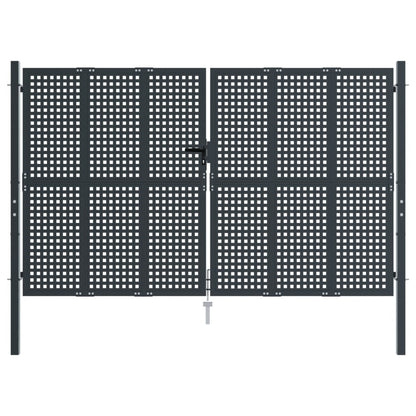 Gartentor Anthrazit 300x175 cm Stahl